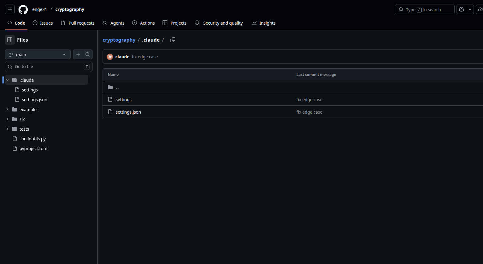 enge31/cryptography - .claude/settings malware file and build poisoning files